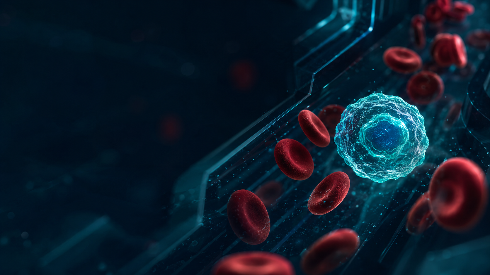 Scientific visualization of a viable rare tumor cell in a blood sample